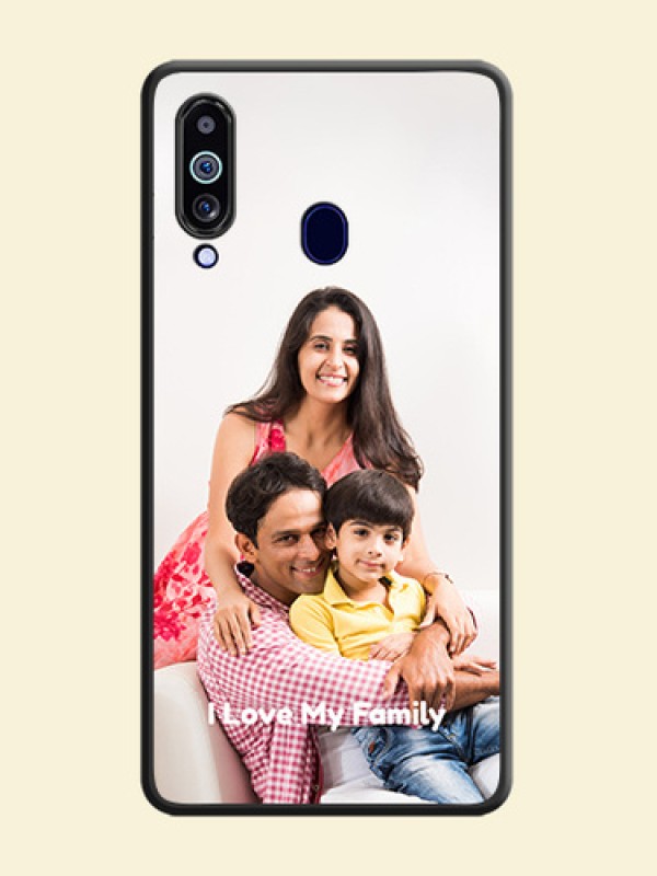 Full Single Pic Upload With Text On Space Black Personalized Soft Matte Phone Covers -Samsung Galaxy M40