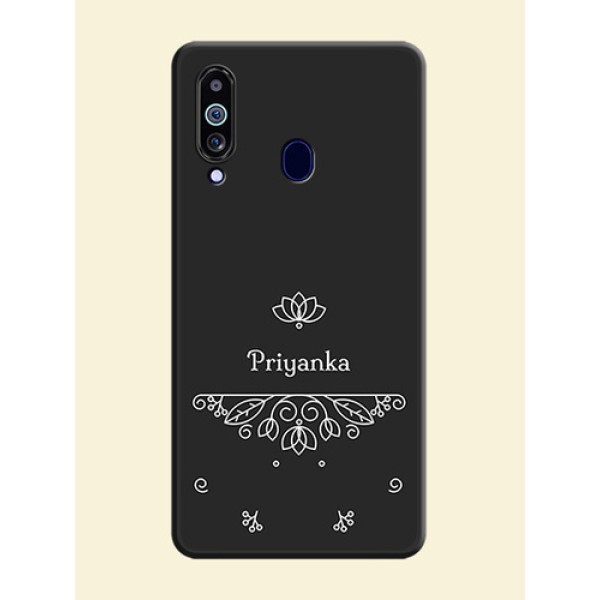 Lotus Garden Custom Text On Space Black Personalized Soft Matte Phone Covers -Samsung Galaxy M40 Lotus Garden Custom Text On Space Black Personalized Soft Matte Phone Covers -Samsung Galaxy M40