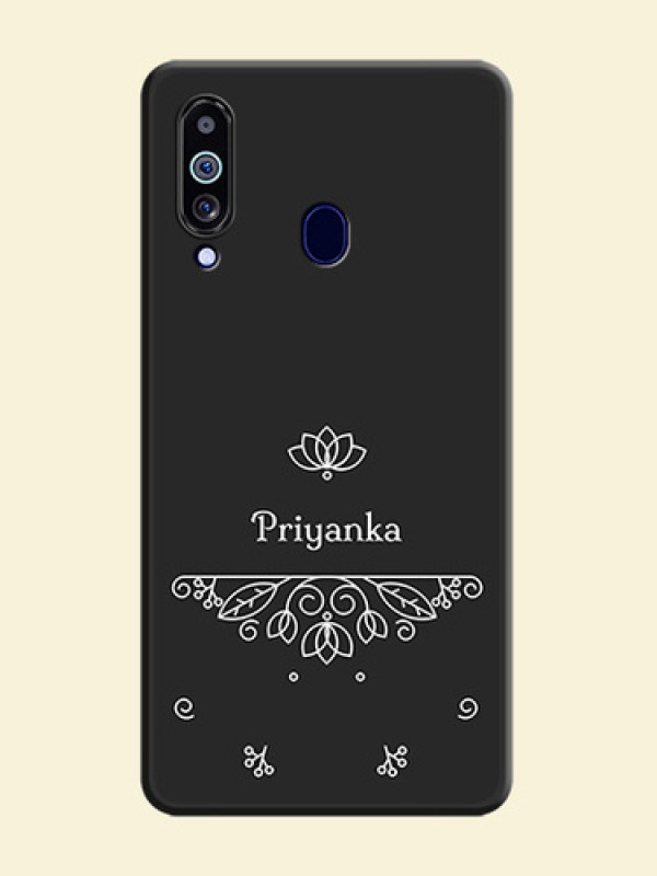 Lotus Garden Custom Text On Space Black Personalized Soft Matte Phone Covers -Samsung Galaxy M40