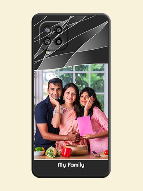 Mixed Wave Lines on Photo on Space Black Soft Matte Mobile Cover - Galaxy M42 5G