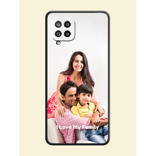 Full Single Pic Upload With Text On Space Black Personalized Soft Matte Phone Covers -Samsung Galaxy M42 5G Full Single Pic Upload With Text On Space Black Personalized Soft Matte Phone Covers -Samsung Galaxy M42 5G
