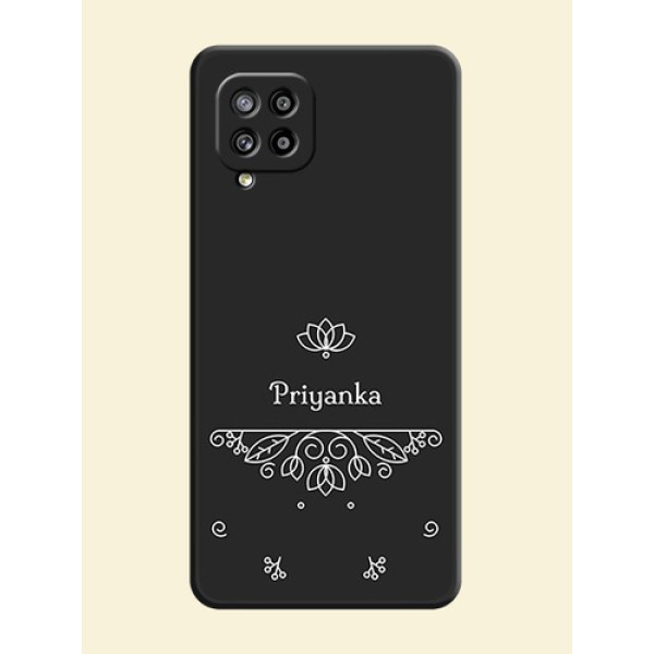 Lotus Garden Custom Text On Space Black Personalized Soft Matte Phone Covers -Samsung Galaxy M42 5G Lotus Garden Custom Text On Space Black Personalized Soft Matte Phone Covers -Samsung Galaxy M42 5G