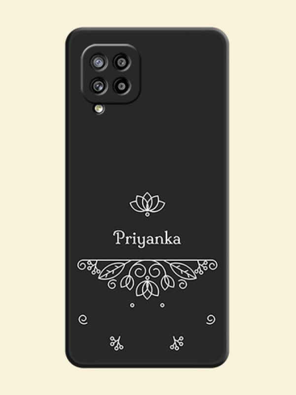 Lotus Garden Custom Text On Space Black Personalized Soft Matte Phone Covers -Samsung Galaxy M42 5G