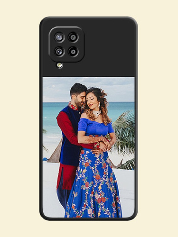 Image Upload With Space Black Color On Custom Soft Matte Mobile Back Cover - Samsung Galaxy M42 5G