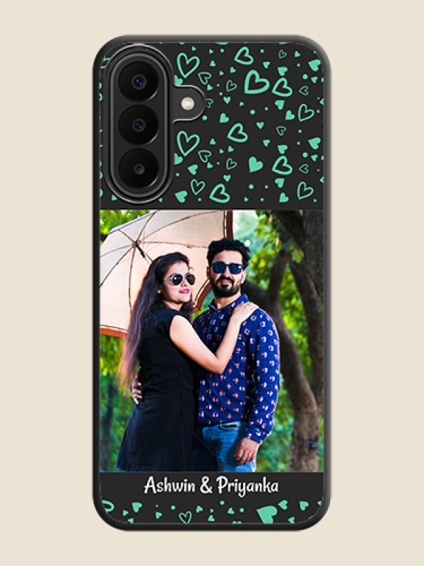 Sea Green Indefinite Love Pattern on Photo On Space Black Custom Soft Matte Mobile Back Cover - Samsung Galaxy M47 5G