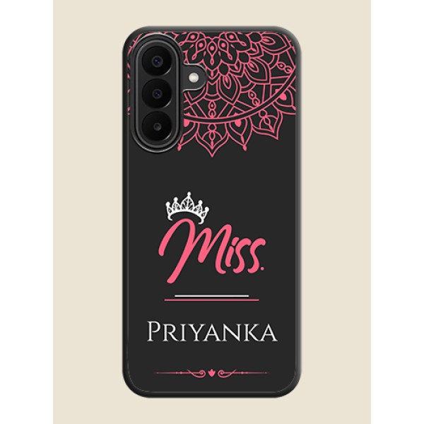 Mrs Name with Floral Design On Space Black Custom Soft Matte Mobile Back Cover - Samsung Galaxy M47 5G Mrs Name with Floral Design On Space Black Custom Soft Matte Mobile Back Cover - Samsung Galaxy M47 5G