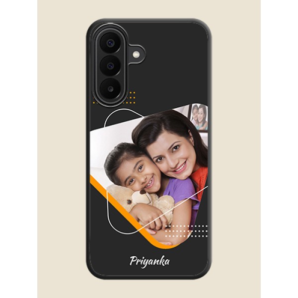 Yellow Triangle on Photo On Space Black Custom Soft Matte Mobile Back Cover - Samsung Galaxy M47 5G Yellow Triangle on Photo On Space Black Custom Soft Matte Mobile Back Cover - Samsung Galaxy M47 5G