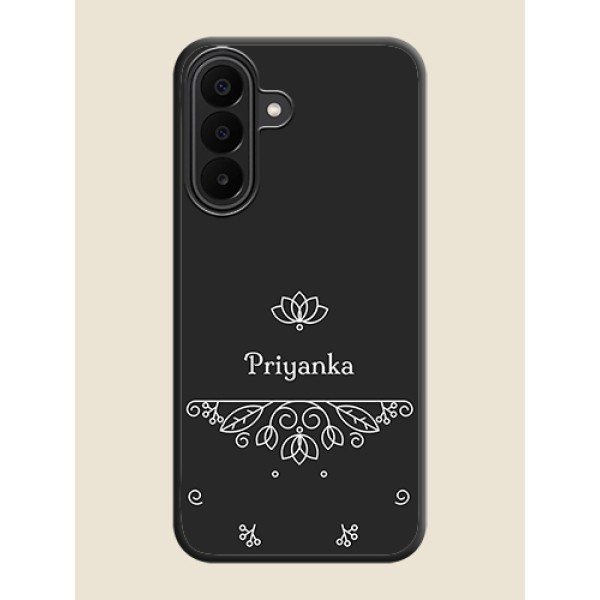 Lotus Garden Custom Text On Space Black Custom Soft Matte Mobile Back Cover - Samsung Galaxy M47 5G Lotus Garden Custom Text On Space Black Custom Soft Matte Mobile Back Cover - Samsung Galaxy M47 5G