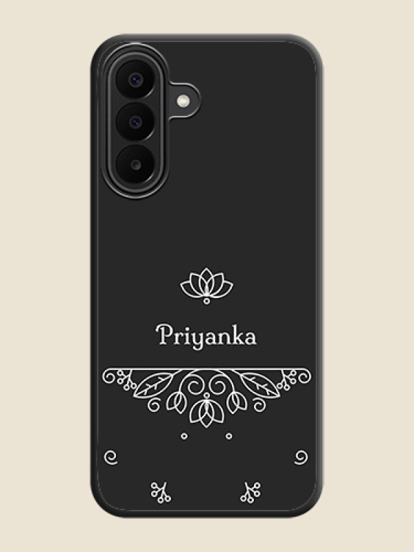Lotus Garden Custom Text On Space Black Custom Soft Matte Mobile Back Cover - Samsung Galaxy M47 5G