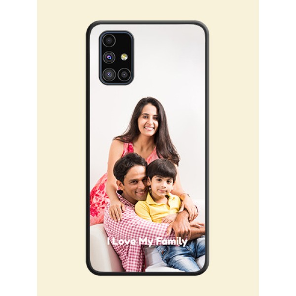 Full Single Pic Upload With Text On Space Black Personalized Soft Matte Phone Covers -Samsung Galaxy M51 Full Single Pic Upload With Text On Space Black Personalized Soft Matte Phone Covers -Samsung Galaxy M51
