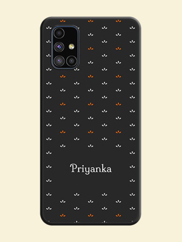 Simple Pattern With Custom Text On Space Black Personalized Soft Matte Phone Covers -Samsung Galaxy M51