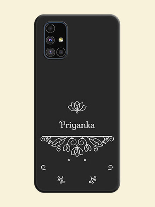 Lotus Garden Custom Text On Space Black Personalized Soft Matte Phone Covers -Samsung Galaxy M51
