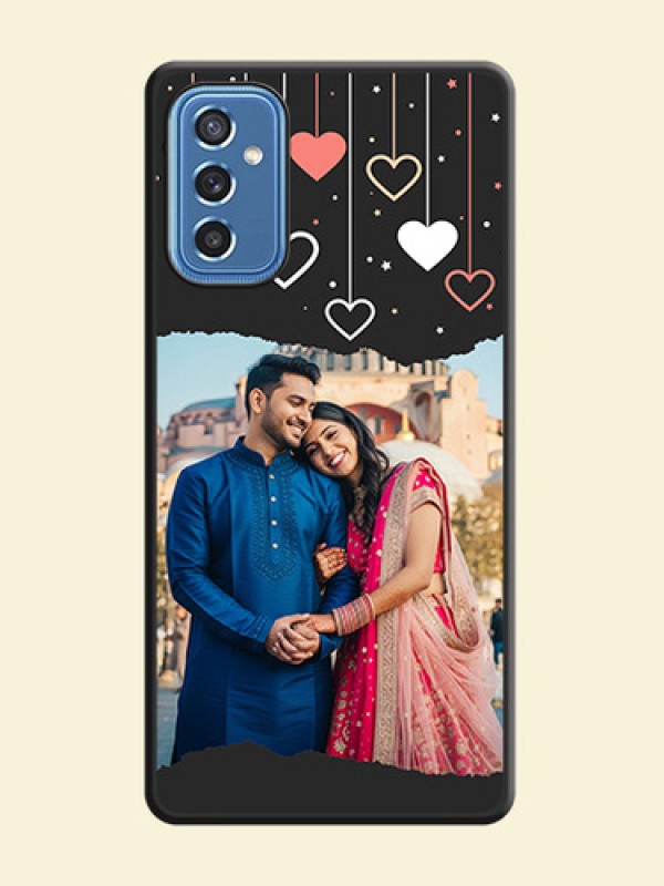 Love Hangings with Splash Wave Picture on Space Black Custom Soft Matte Phone Back Cover - Samsung Galaxy M52 5G