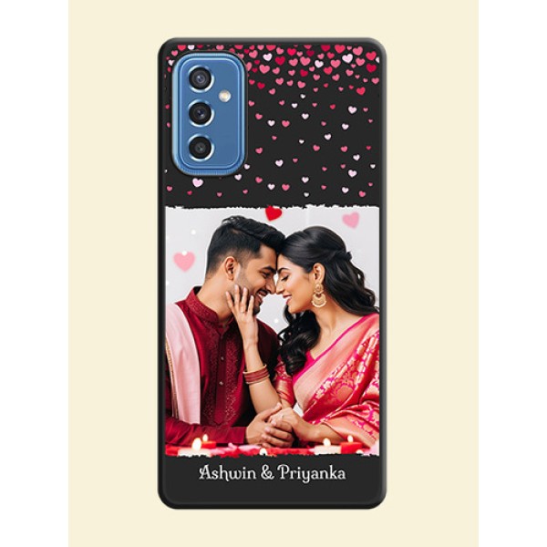 Fall in Love with Your Partner on Photo on Space Black Soft Matte Phone Cover - Samsung Galaxy M52 5G Fall in Love with Your Partner on Photo on Space Black Soft Matte Phone Cover - Samsung Galaxy M52 5G