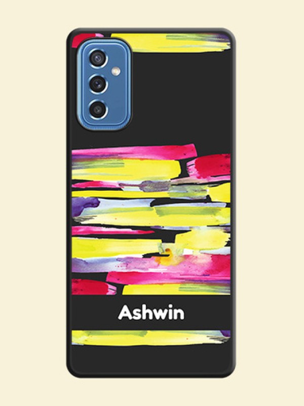 Brush Coloured on Space Black Personalized Soft Matte Phone Covers - Samsung Galaxy M52 5G