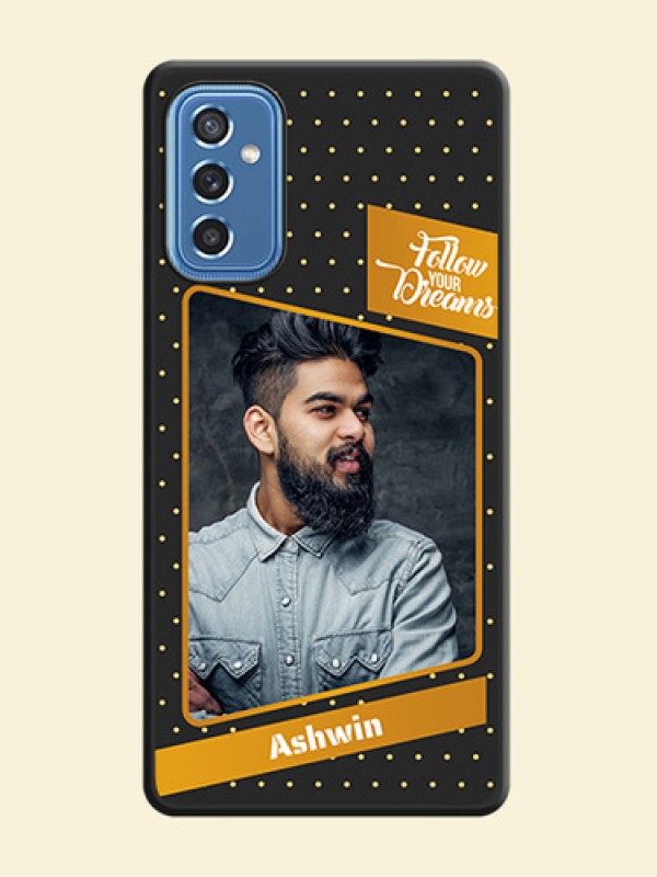 Follow Your Dreams with White Dots on Space Black Custom Soft Matte Phone Cases - Samsung Galaxy M52 5G