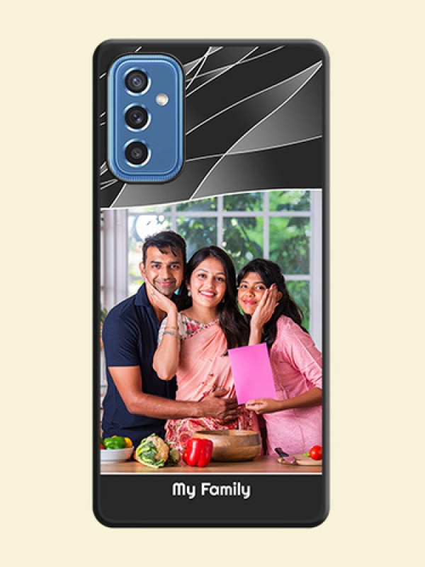 Mixed Wave Lines on Photo on Space Black Soft Matte Mobile Cover - Samsung Galaxy M52 5G