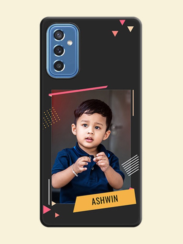 Photo Frame with Triangle Small Dots on Photo on Space Black Soft Matte Back Cover - Samsung Galaxy M52 5G