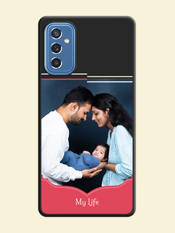 Classic Plain Design with Name on Photo on Space Black Soft Matte Phone Cover - Samsung Galaxy M52 5G