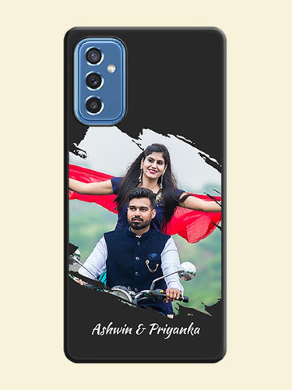 Grunge Brush Strokes on Photo on Space Black Soft Matte Back Cover - Samsung Galaxy M52 5G