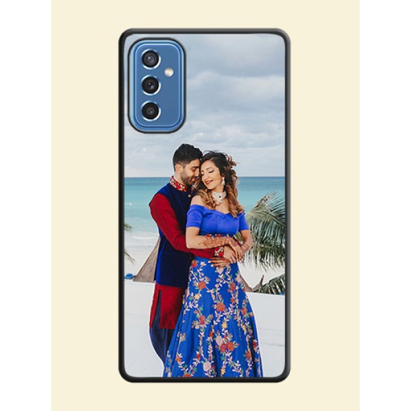 Full Single Pic Upload On Space Black Personalized Soft Matte Phone Covers -Samsung Galaxy M52 5G Full Single Pic Upload On Space Black Personalized Soft Matte Phone Covers -Samsung Galaxy M52 5G