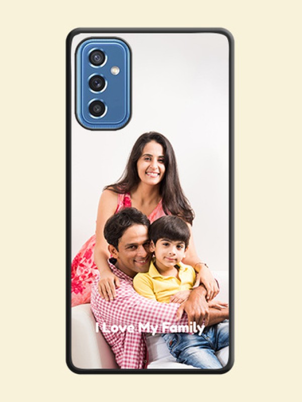 Full Single Pic Upload With Text On Space Black Personalized Soft Matte Phone Covers -Samsung Galaxy M52 5G