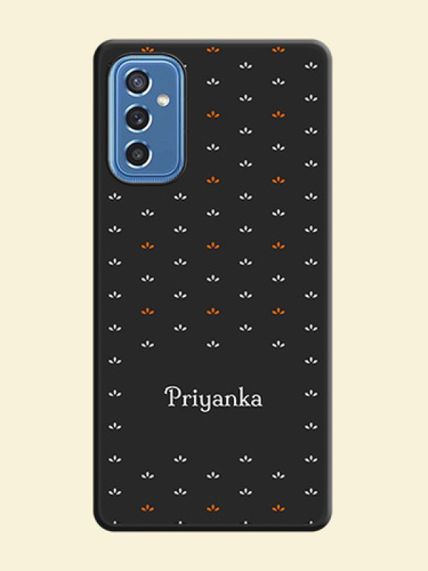 Simple Pattern With Custom Text On Space Black Personalized Soft Matte Phone Covers -Samsung Galaxy M52 5G