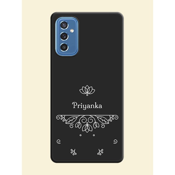 Lotus Garden Custom Text On Space Black Personalized Soft Matte Phone Covers -Samsung Galaxy M52 5G Lotus Garden Custom Text On Space Black Personalized Soft Matte Phone Covers -Samsung Galaxy M52 5G
