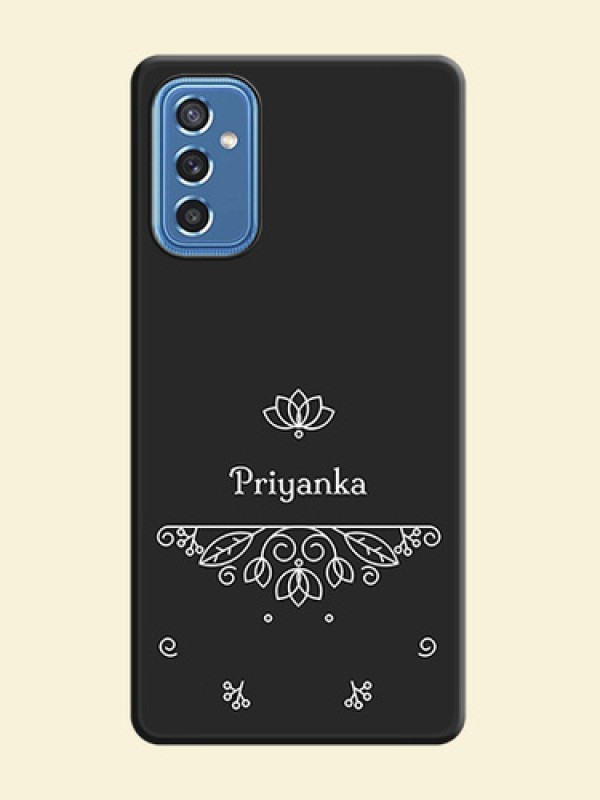 Lotus Garden Custom Text On Space Black Personalized Soft Matte Phone Covers -Samsung Galaxy M52 5G