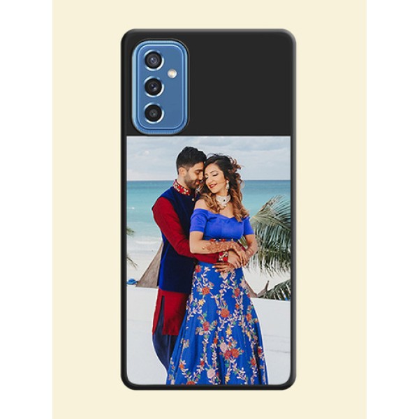 Image Upload With Space Black Color On Custom Soft Matte Mobile Back Cover - Samsung Galaxy M52 5G Image Upload With Space Black Color On Custom Soft Matte Mobile Back Cover - Samsung Galaxy M52 5G