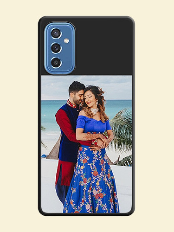 Image Upload With Space Black Color On Custom Soft Matte Mobile Back Cover - Samsung Galaxy M52 5G