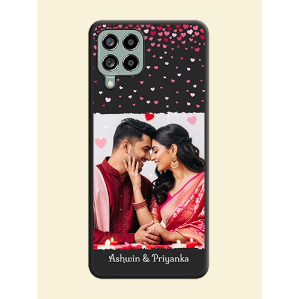Fall in Love with Your Partner  on Photo on Space Black Soft Matte Phone Cover - Galaxy M53 5G