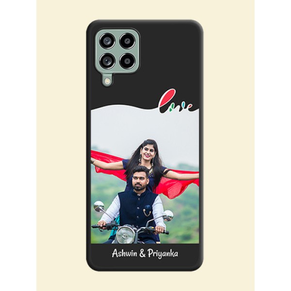 Fall in Love Pattern with Picture on Photo on Space Black Soft Matte Mobile Case - Galaxy M53 5G Fall in Love Pattern with Picture on Photo on Space Black Soft Matte Mobile Case - Galaxy M53 5G