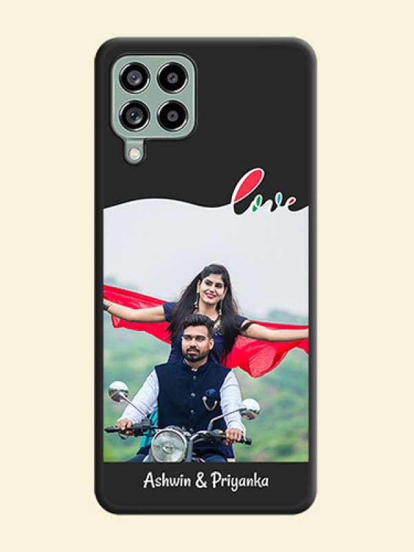 Fall in Love Pattern with Picture on Photo on Space Black Soft Matte Mobile Case - Galaxy M53 5G
