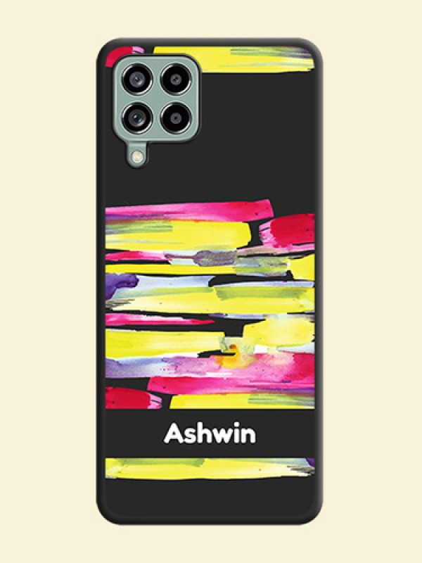 Brush Coloured on Space Black Personalized Soft Matte Phone Covers - Galaxy M53 5G