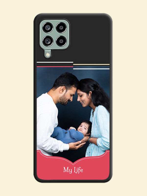 Classic Plain Design with Name on Photo on Space Black Soft Matte Phone Cover - Galaxy M53 5G