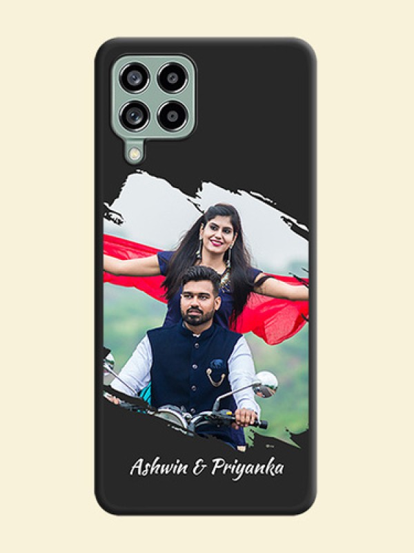 Grunge Brush Strokes on Photo on Space Black Soft Matte Back Cover - Galaxy M53 5G