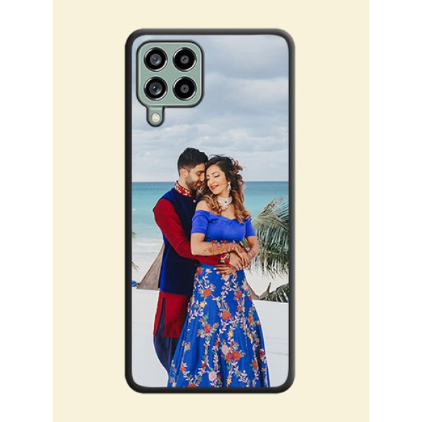 Full Single Pic Upload On Space Black Personalized Soft Matte Phone Covers -Samsung Galaxy M53 5G Full Single Pic Upload On Space Black Personalized Soft Matte Phone Covers -Samsung Galaxy M53 5G
