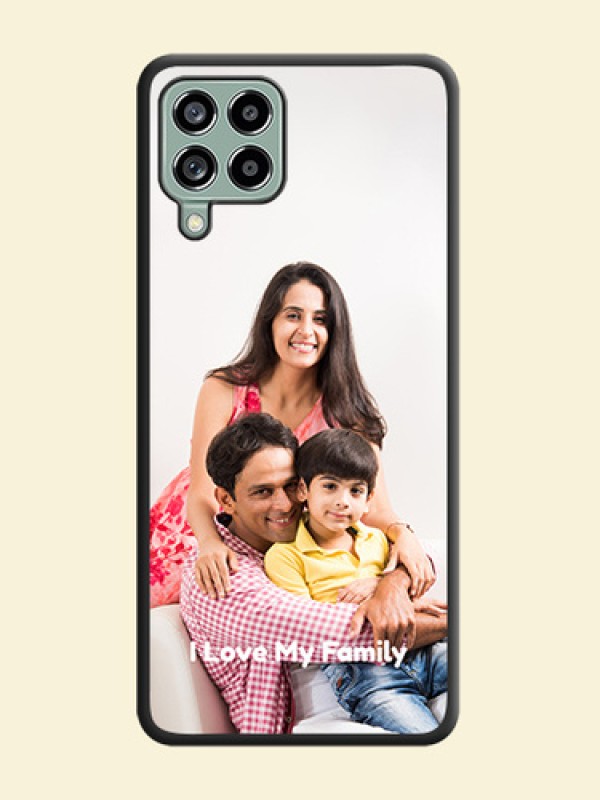 Full Single Pic Upload With Text On Space Black Personalized Soft Matte Phone Covers -Samsung Galaxy M53 5G