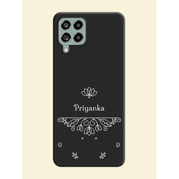 Lotus Garden Custom Text On Space Black Personalized Soft Matte Phone Covers -Samsung Galaxy M53 5G Lotus Garden Custom Text On Space Black Personalized Soft Matte Phone Covers -Samsung Galaxy M53 5G