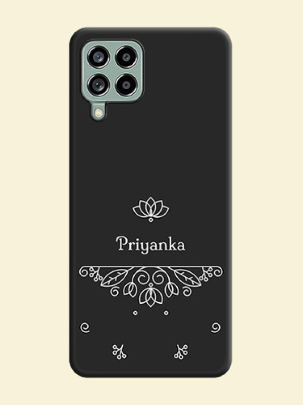 Lotus Garden Custom Text On Space Black Personalized Soft Matte Phone Covers -Samsung Galaxy M53 5G