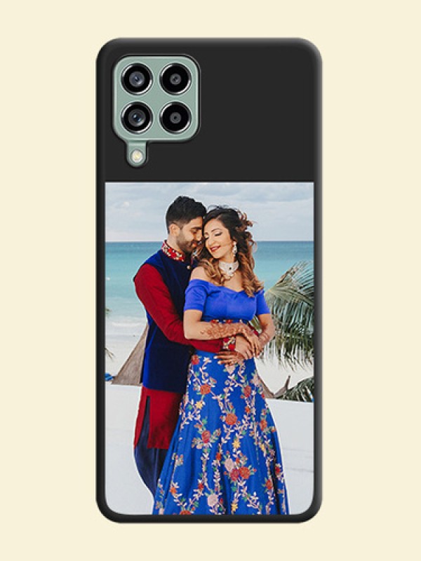 Image Upload With Space Black Color On Custom Soft Matte Mobile Back Cover - Samsung Galaxy M53 5G