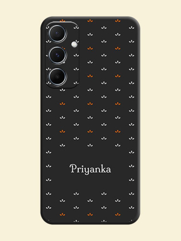 Simple Pattern With Custom Text On Space Black Custom Soft Matte Mobile Back Cover - Galaxy M55s 5G