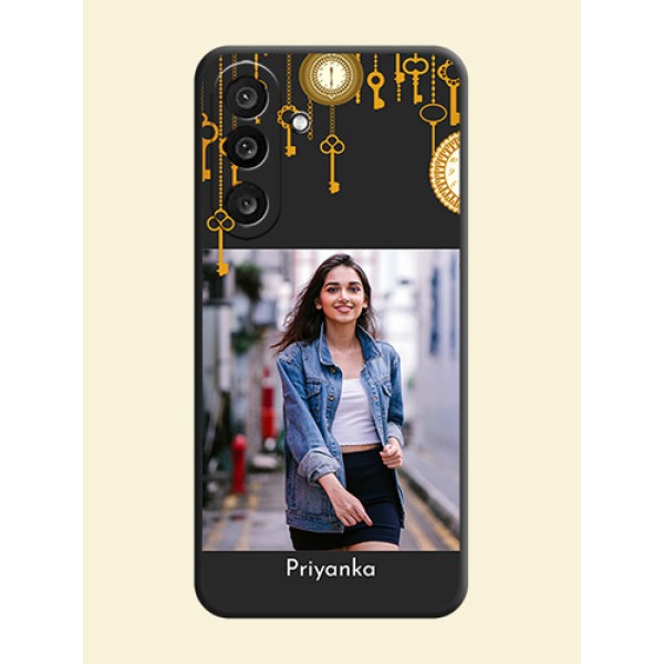 Decorative Design with Text On Space Black Custom Soft Matte Mobile Back Cover - Samsung Galaxy M56 5G