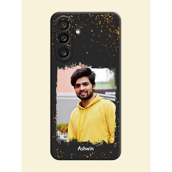 Spray Free Design on Photo On Space Black Custom Soft Matte Mobile Back Cover - Samsung Galaxy M56 5G Spray Free Design on Photo On Space Black Custom Soft Matte Mobile Back Cover - Samsung Galaxy M56 5G