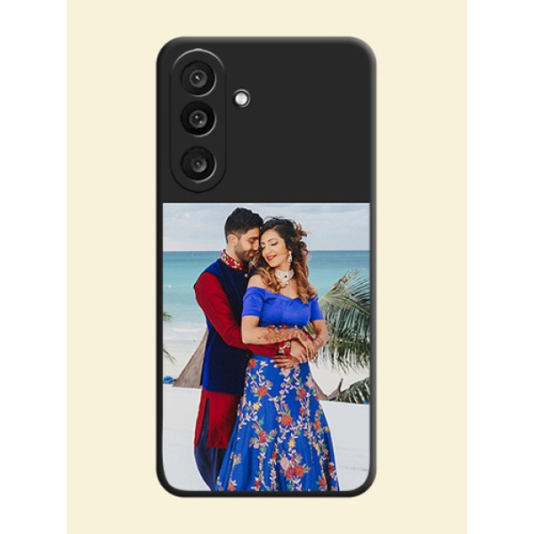 Image Upload With Space Black Color On Custom Soft Matte Mobile Back Cover - Samsung Galaxy M56 5G Image Upload With Space Black Color On Custom Soft Matte Mobile Back Cover - Samsung Galaxy M56 5G