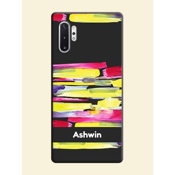 Brush Coloured on Space Black Personalized Soft Matte Phone Covers - Galaxy Note 10 Plus Brush Coloured on Space Black Personalized Soft Matte Phone Covers - Galaxy Note 10 Plus