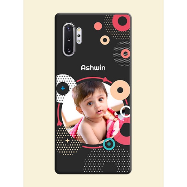 Multicoloured Round Image on Personalised Space Black Soft Matte Cases - Galaxy Note 10 Plus Multicoloured Round Image on Personalised Space Black Soft Matte Cases - Galaxy Note 10 Plus