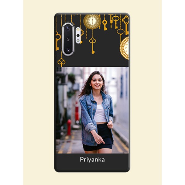 Decorative Design with Text on Space Black Custom Soft Matte Back Cover - Galaxy Note 10 Plus Decorative Design with Text on Space Black Custom Soft Matte Back Cover - Galaxy Note 10 Plus