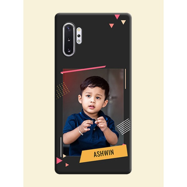 Photo Frame with Triangle Small Dots - Photo on Space Black Soft Matte Back Cover - Galaxy Note 10 Plus Photo Frame with Triangle Small Dots - Photo on Space Black Soft Matte Back Cover - Galaxy Note 10 Plus